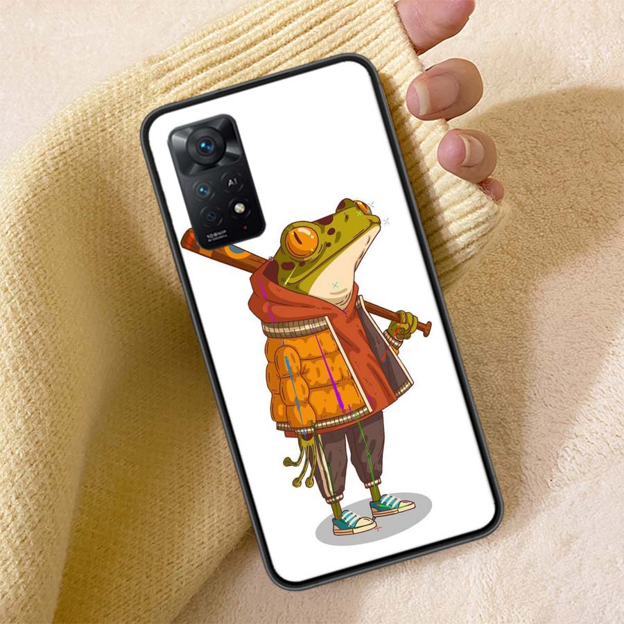 Cute Mouse Axolotl Frog Wizard Phone Case For Redmi Note 13 14 15 Pro Plus 12 13C 12C 15C 9 10 10C 9T 9C 9A TPU Soft Cover Clear