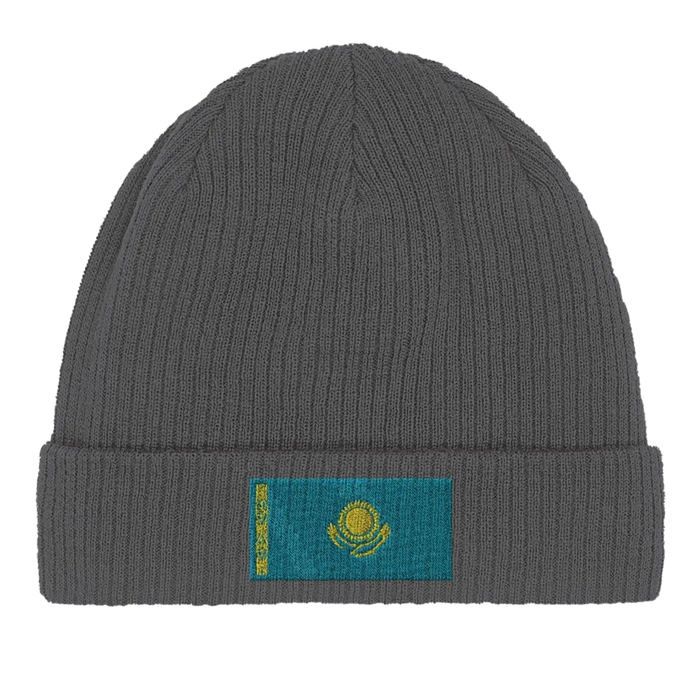 Bonnet Drapeau Kazakhstan En Gris