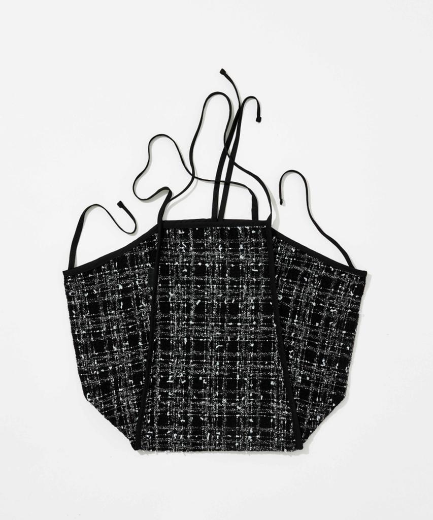 SAFE SUNDAY Strap Prestige Large Bag (Tweed White Black)