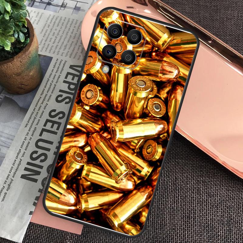 Коллаж из военных пуль для чехла Samsung Galaxy M34 M54 M14 M53 M33 M13 M12 M32 M52 M20 M15 M55 M21 M51 M30s M31s