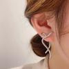 Bow Pendant  Zircon Bow Earrings Korean Style Women Earrings Rhinestone Bow Ear Studs