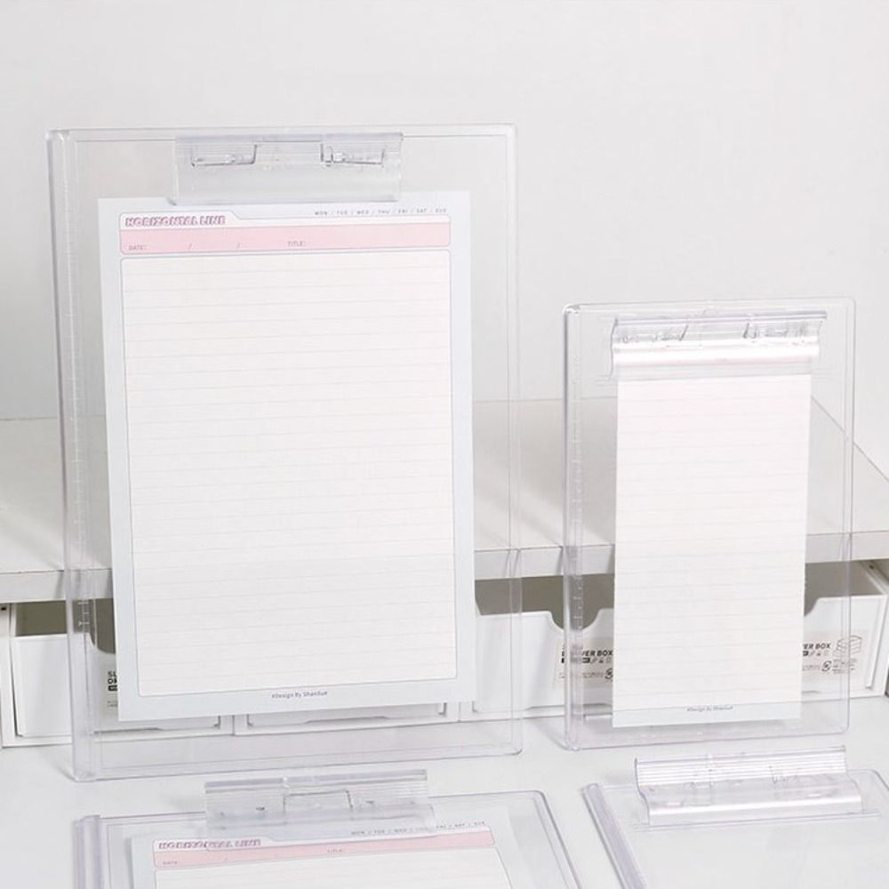 Durable Memo Clipboard Transparent Paper Organizer Portable File Folder Drawing