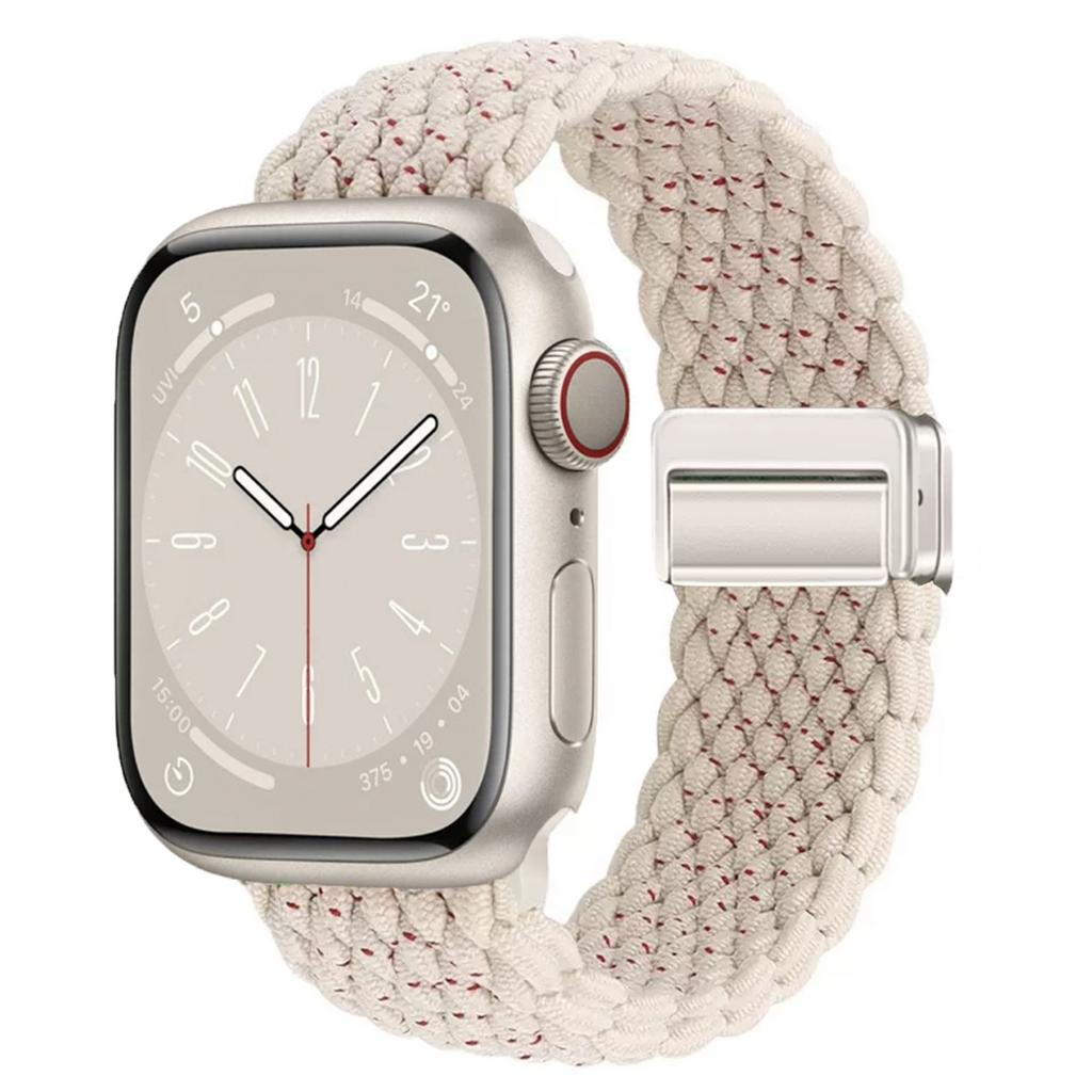 Magnetic Nylon Strap Adjustable Buckle for Apple Watch Strap Ultra2 49mm 45mm 44mm 41mm 40mm 38mm Band for Apple Watch Band iWatch 9 8 7 6 5 4 3 2 SE