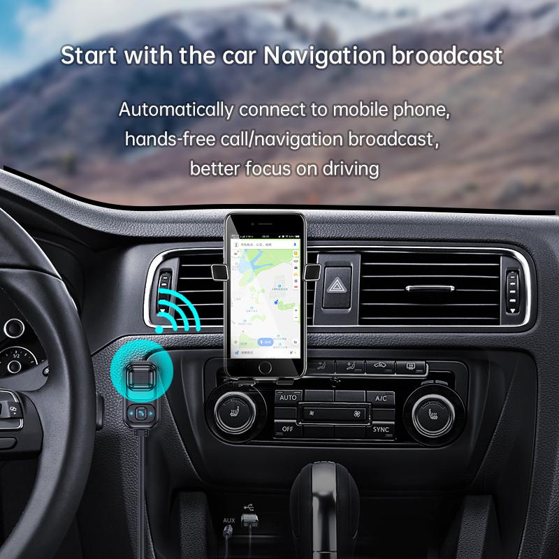 1 шт. Bluetooth автомобильный беспроводной аудио адаптер стерео передатчик приемник вспомогательный адаптер Hands Free автомобильный комплект микрофон HMM