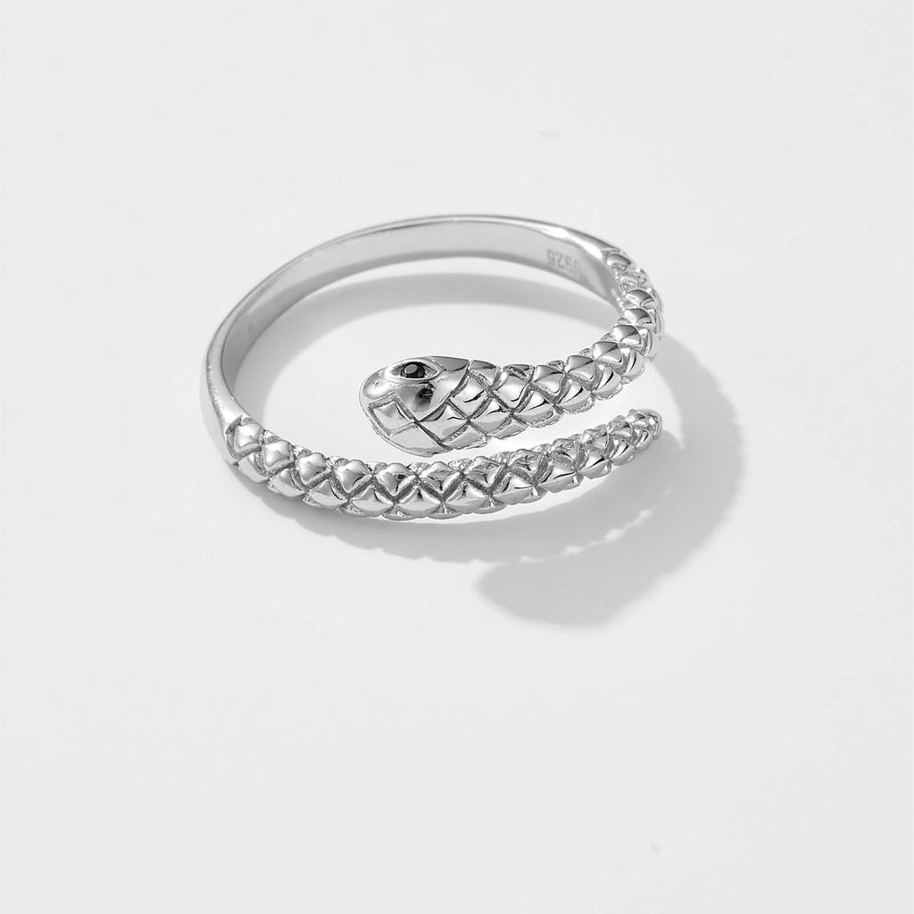 ANDYWEN Женское регулируемое кольцо из стерлингового серебра 925 пробы с золотой змеей, роскошное кольцо в стиле рок-панк, тонкие круглые круглые ювелирные изделия