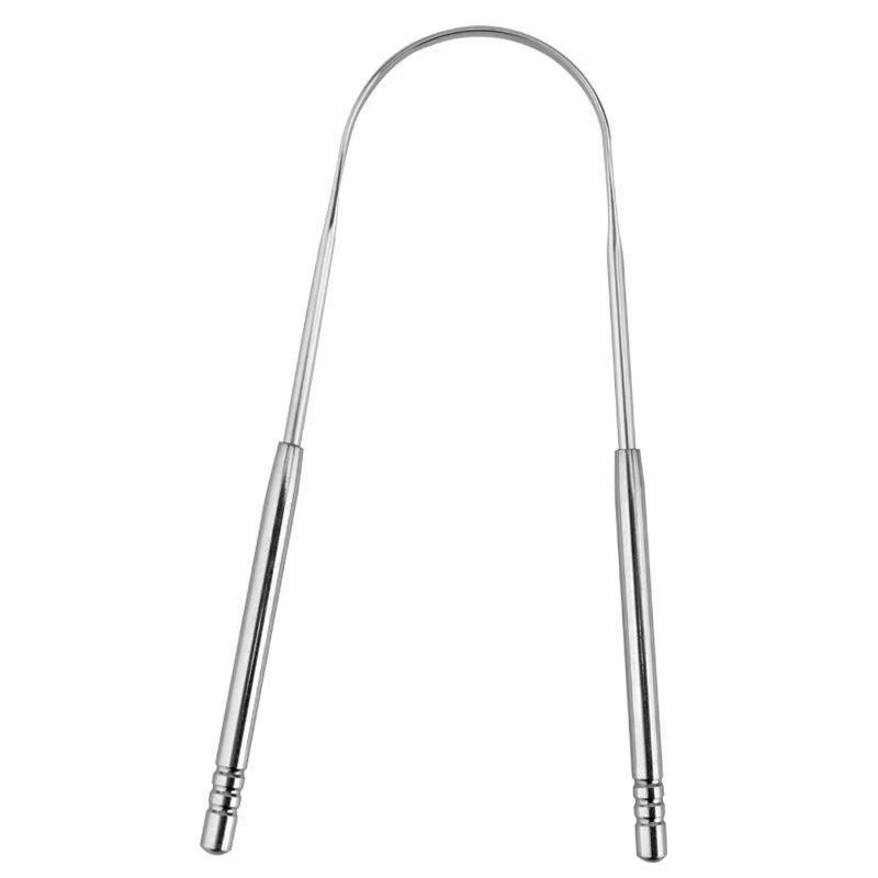 Stainless Steel U-shaped Tongue Scraper - Oral Cleaning Brush and Tongue Coating Cleaner