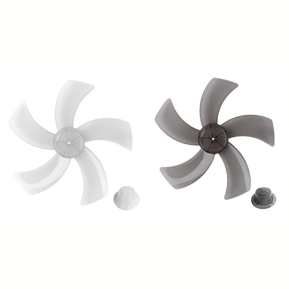 1Pcs 5 Blades Plastic Fan Blade With Nut Cover Table Fanner Accessories For Standing Pedestal