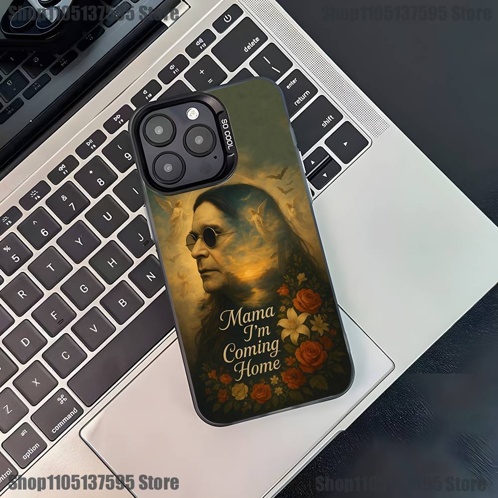 Singer O-Ozzy Osbourne Phone Case For iPhone 16,15,14,13,12,11,Pro,XS,Max,Plus,Mini,SE4,E Black Matte Shockproof Cover