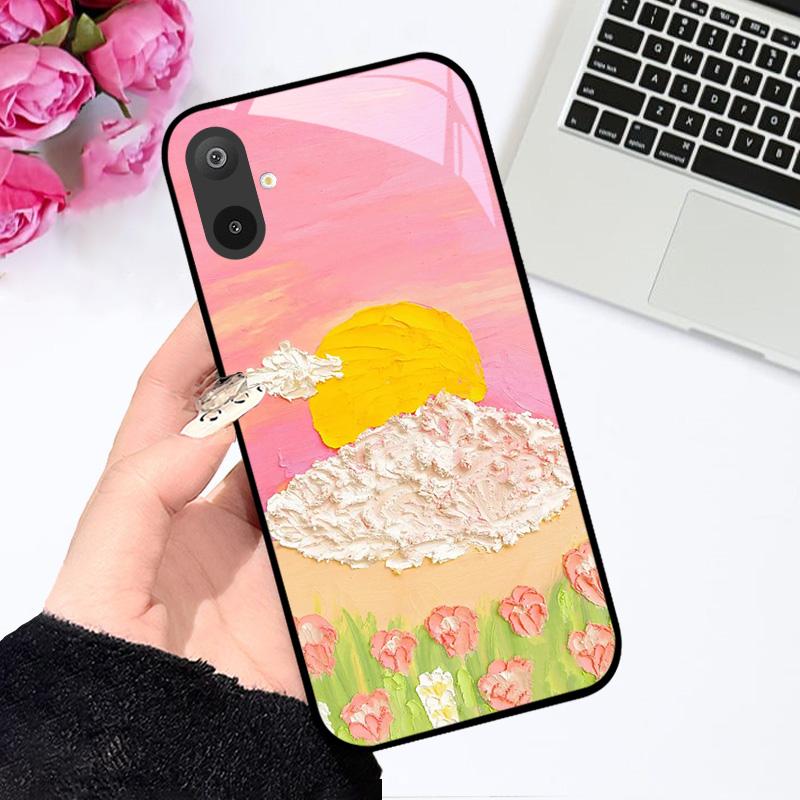 Роскошный чехол из закаленного стекла для Samsung A06 A16, жесткий чехол-крышка из ПК-стекла для Samsung Galaxy M06 F06 M16 F16, противоударные чехлы