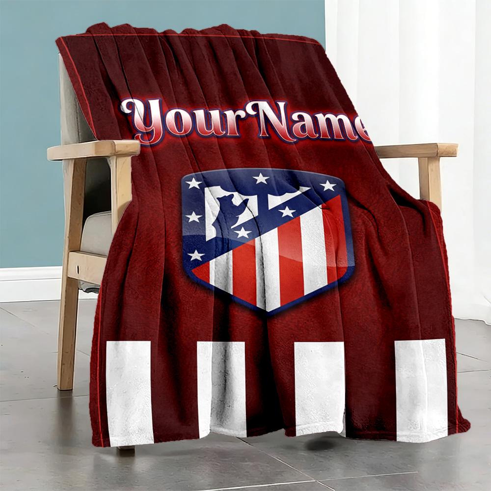 Atletico Madrid Personalized Name Blanket Throw Personalized Blanket Warmthful Decor Throw For Living Room Office Home Decor Bed