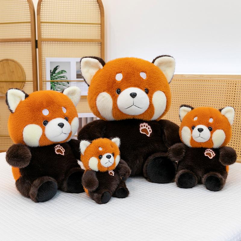 Simulation Little Raccoon Plush Toy Cute Little Raccoon Doll Leggings Doll Sitting Panda Doll Throw Pillow Gift
