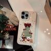 Suitable for three-dimensional bows iphone16iPhone Case17Christmas Tree Cartoon15Anti-Fall14promax Soft