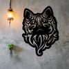 Металлическая настенная скульптура кошки для гостиной, садового забора, Хэллоуина, Пасхи, подарок для любителей кошек, прочный домашний декор 1 шт.