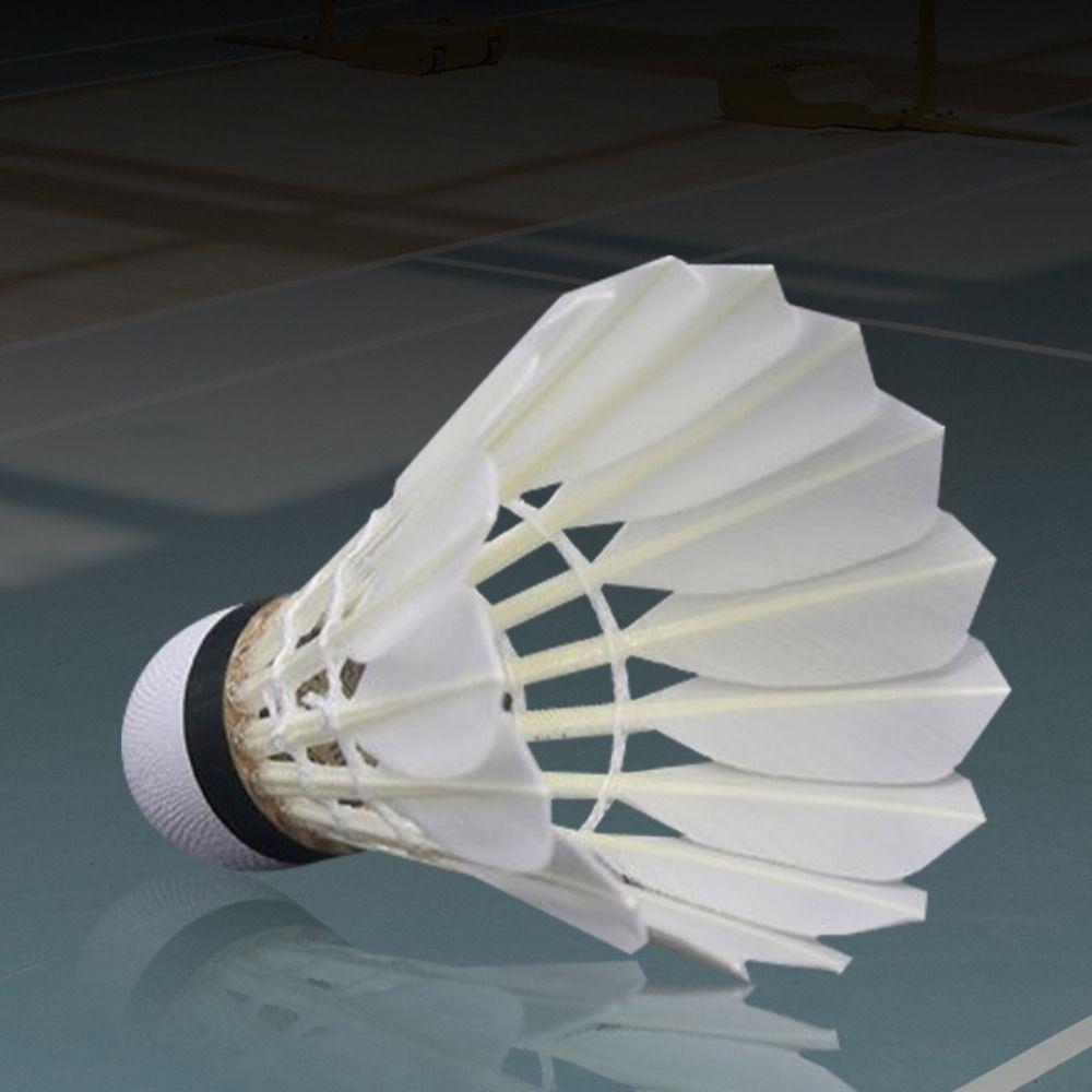 12 шт./лот тренировочный мяч для бадминтона, волан с утиным пером, тренировочный мяч для начинающих