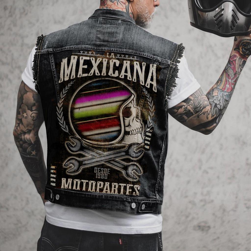 2509 * Men's Sleeveless Work Denim Vest For