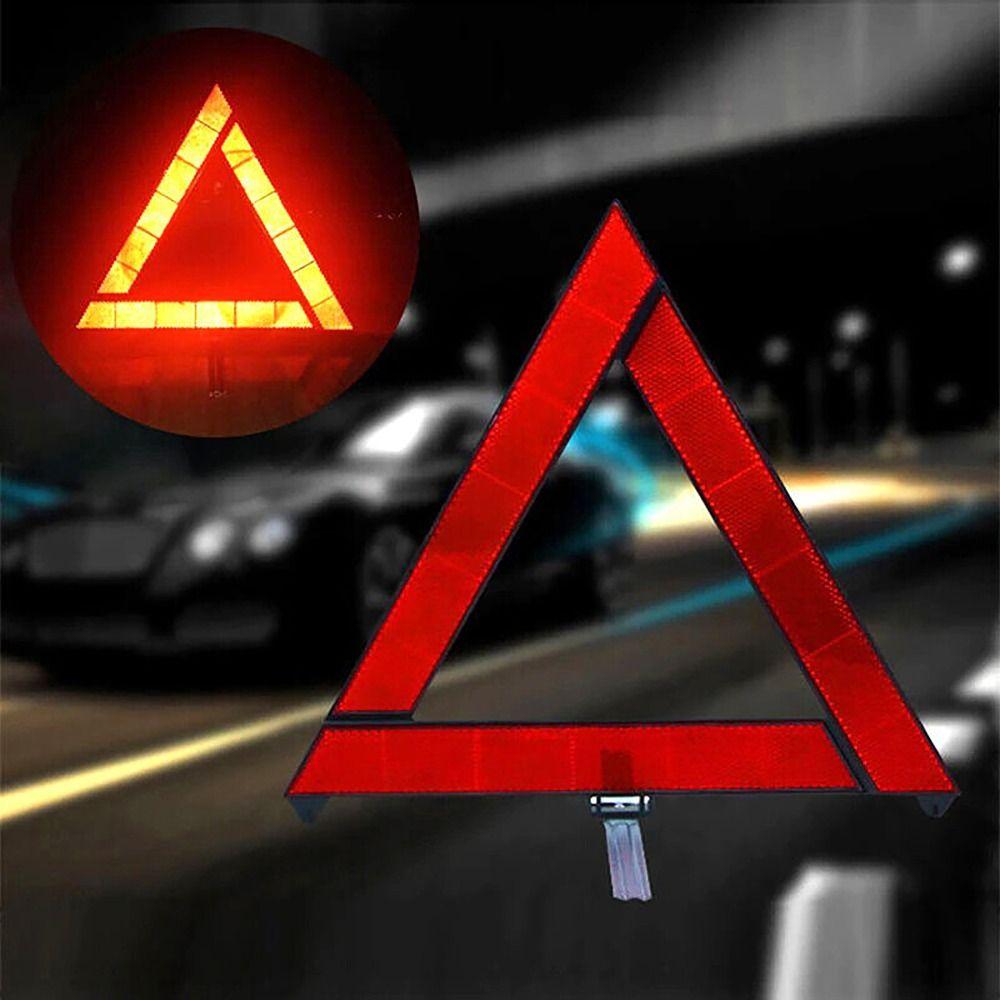 Foldable Warning Triangles Reflective Red Triangle Reflective Board Warning Sign  Car Motors