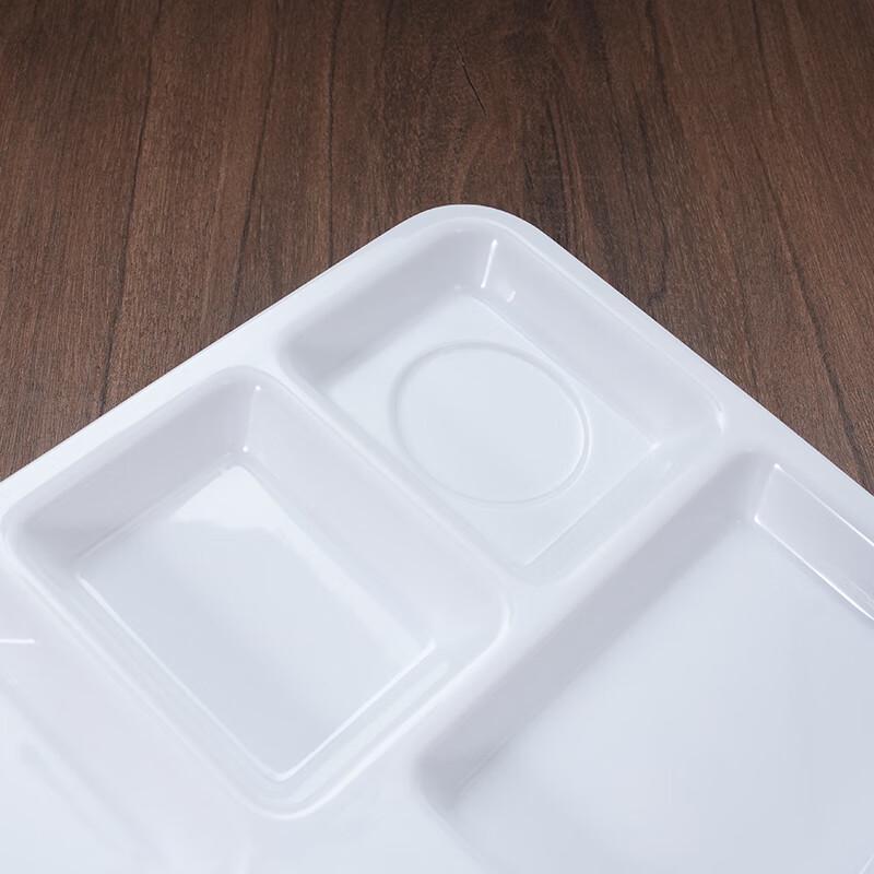 Melamine 6-Compartment Rectangular Serving Tray