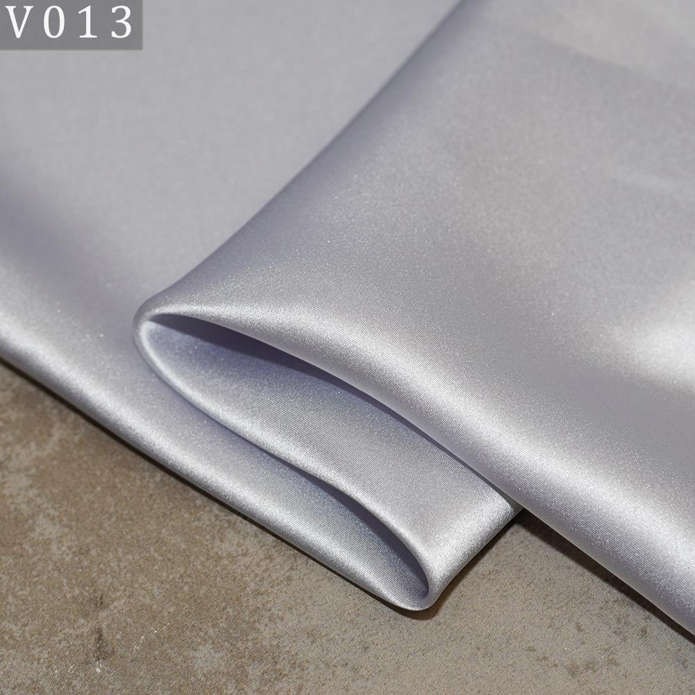 HYSK Natural Genuine Pure 100% Silk Crepe Satin Fabric Silk China Duchess Plain Brown by Meter for Dress Bedding Wedding
