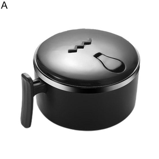 1000ML Noodle Bowl Food-grade Portable Anti-leak Stainless Steel School Dorm Student Ramen Noodles Bowl