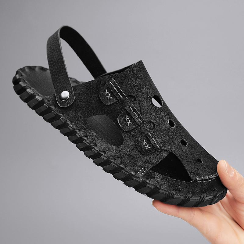 2024 Summer New Men's Sandals Fashion Comfort Beach Shoes Men's Baotou Shoes and Slippers Ventilate Anti Slip Sandals Slippers