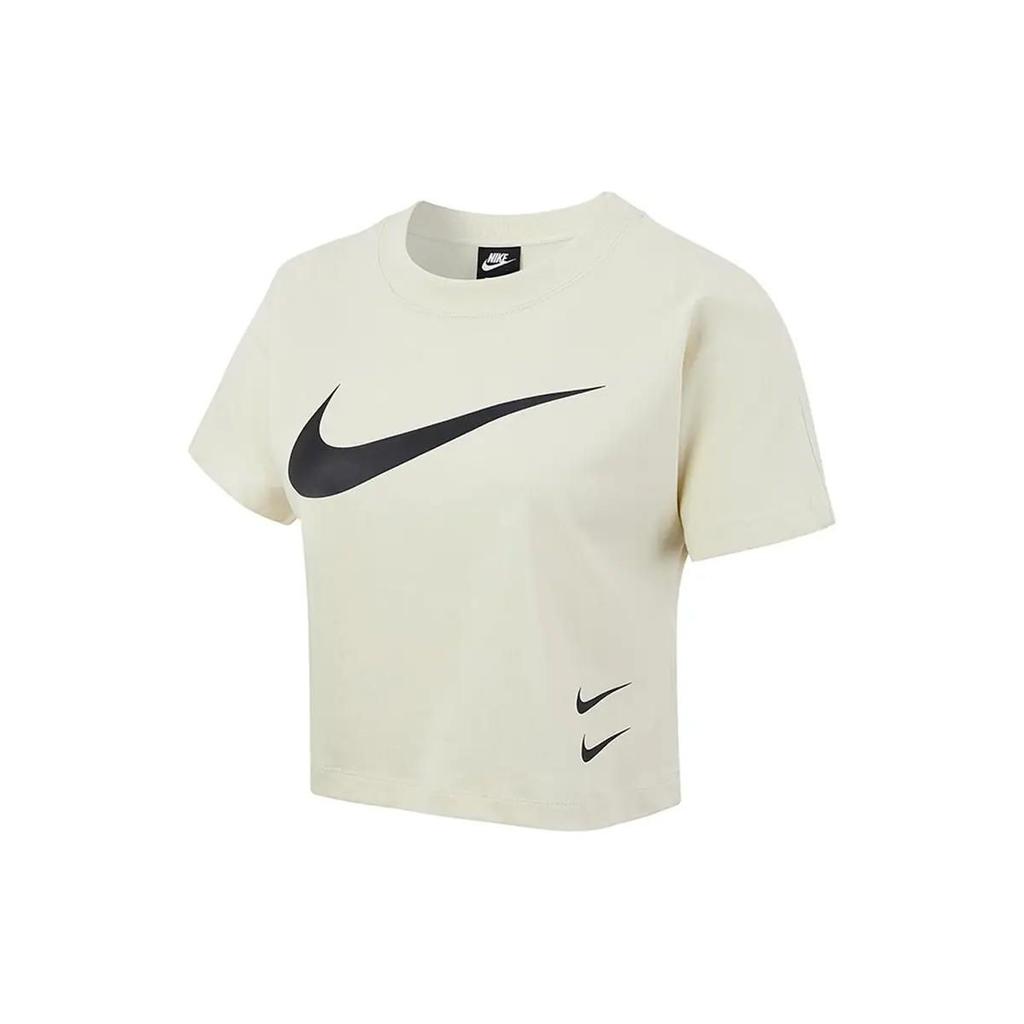 Nike Футболка с коротким рукавом и круглым вырезом, однотонная, с логотипом, цвет серый, женская DB3873-238