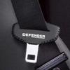 2pcs PU Leather Car Seat Belt Buckle Clip Cover Protector Anti-Scratch Case For Land Rover Defender