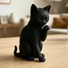Модель Черной Кошки, Миниатюрное Украшение в Форме Кошки, 3D-печатная Матовая Черная Декоративная Фигурка для Рабочего Стола, Прихожей, Спальни