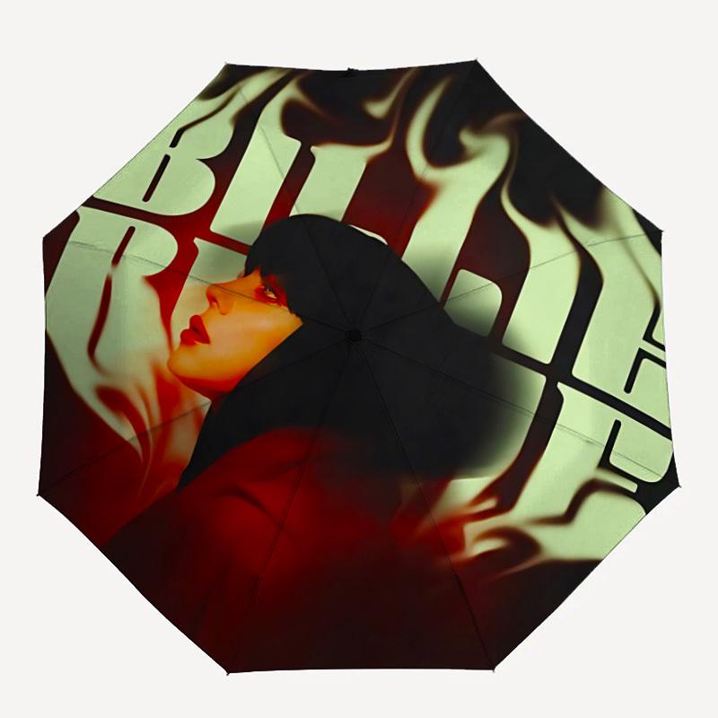 1pc Auto Cute Umbrella - 8-Rib Foldable Design, Outdoor Adventures, and Family Celebrations, Durable Canopy Material y250827149