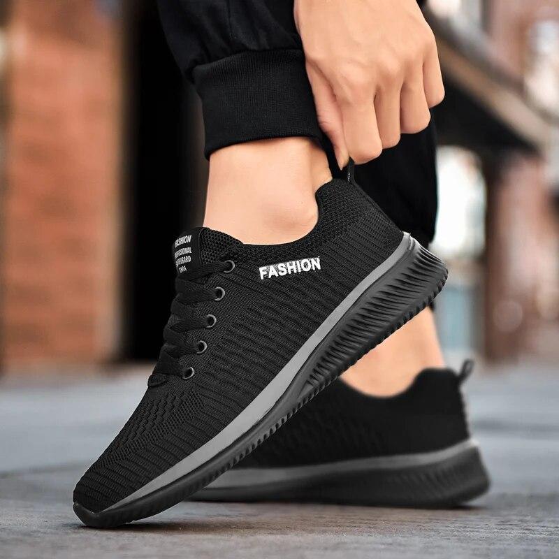 Breathable Mesh Casual Men Shoes Trendy Lightweight Walking Flats Male Tennis Sneakers Outdoor Running Fitness Shoes For Men