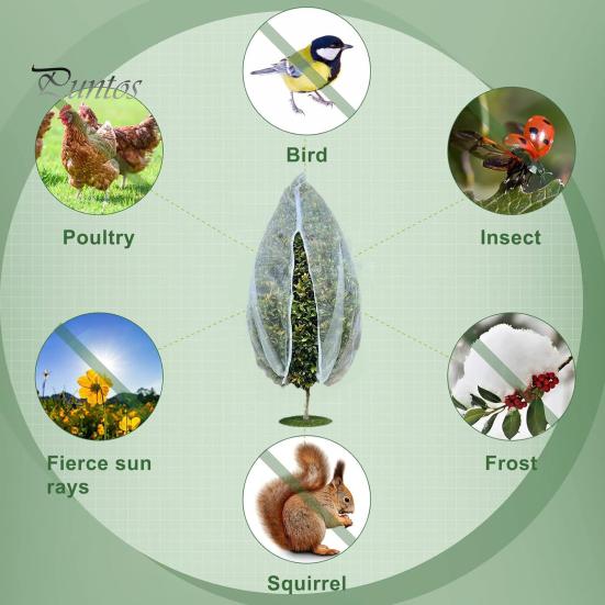 Сетчатый чехол для защиты от насекомых, сетчатые сумки для фруктовых деревьев с застежкой-молнией, защитная сетка от насекомых и птиц для фруктовых овощей, деревьев, кустов, цветов