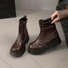 Модные женские ботильоны Comemore в стиле ретро на платформе, из короткой кожи, в готическом панк-стиле, женская обувь, боковая молния, ботинки для женщины