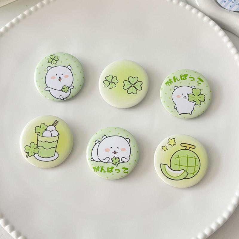 6 шт. Милые Мультяшные Мини Мультяшные Значки-Кнопки Kawaii Ретро Для Девочек Детей Рюкзак Пенал DIY Декоративные Булавки Броши Аксессуары
