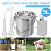 5L 220/110V Electric Milking Machine Stainless Steel Milker For Farm Cows Goats Vacuum Pump Bucket Pasture Cow Sheep Milker