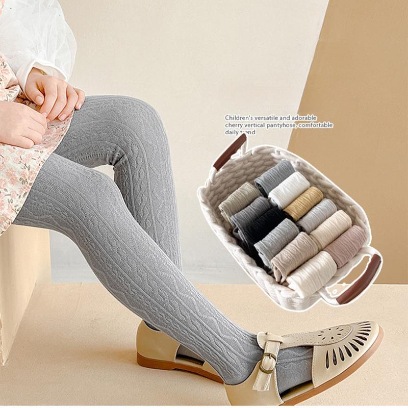 Chic Simplicity Kids Girl Pantyhose Fashion Solid Color Korean Legging Stocking for Children Autumn Spring Thicken Cotton Tights