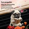 Pug-Shaped Car Air Freshener Acrylic Vent Clip Funny 2D Puppy Car