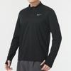 Nike Solid Color Logo Half-Zip Stand Collar Long Sleeve Fitness T-Shirt Men Tops Black FQ2495-010