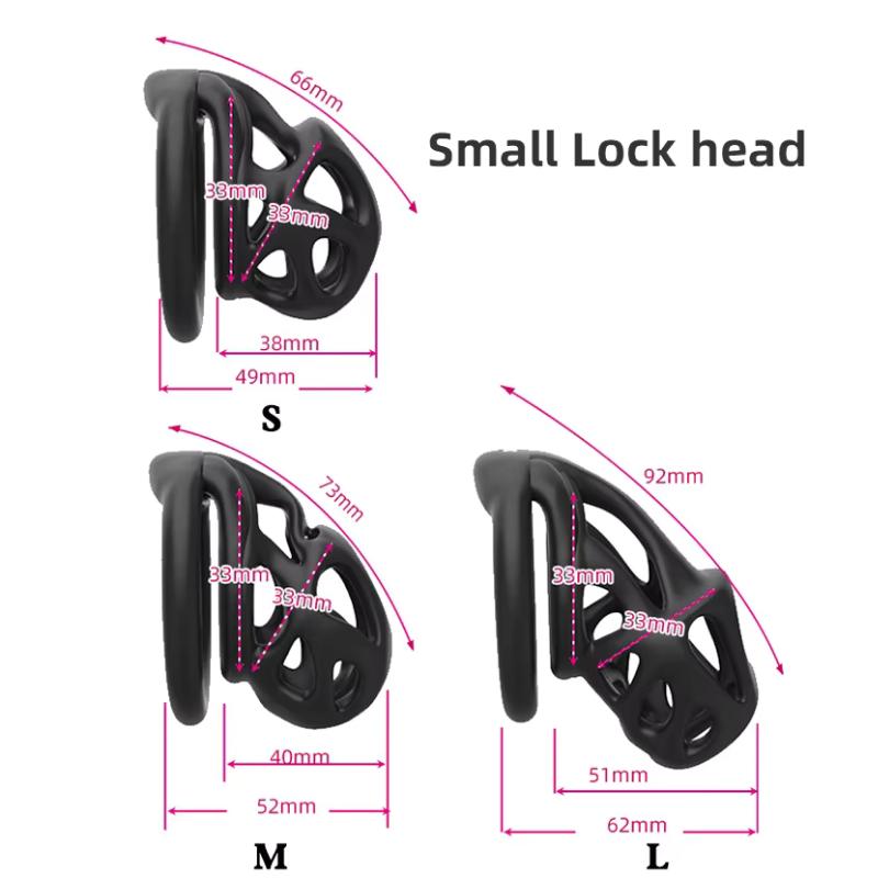 New Male Chastity Embedded Resin Cage with 4 Adjustable Rings Breathable Resin Chastity Belt for Penis Ring Chastity Toy 18+