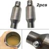 2X 2.5" Universal Catalytic Converter 400holes High Flow W/Guard Shield Stainless Steel Exhaust Catalytic Converter