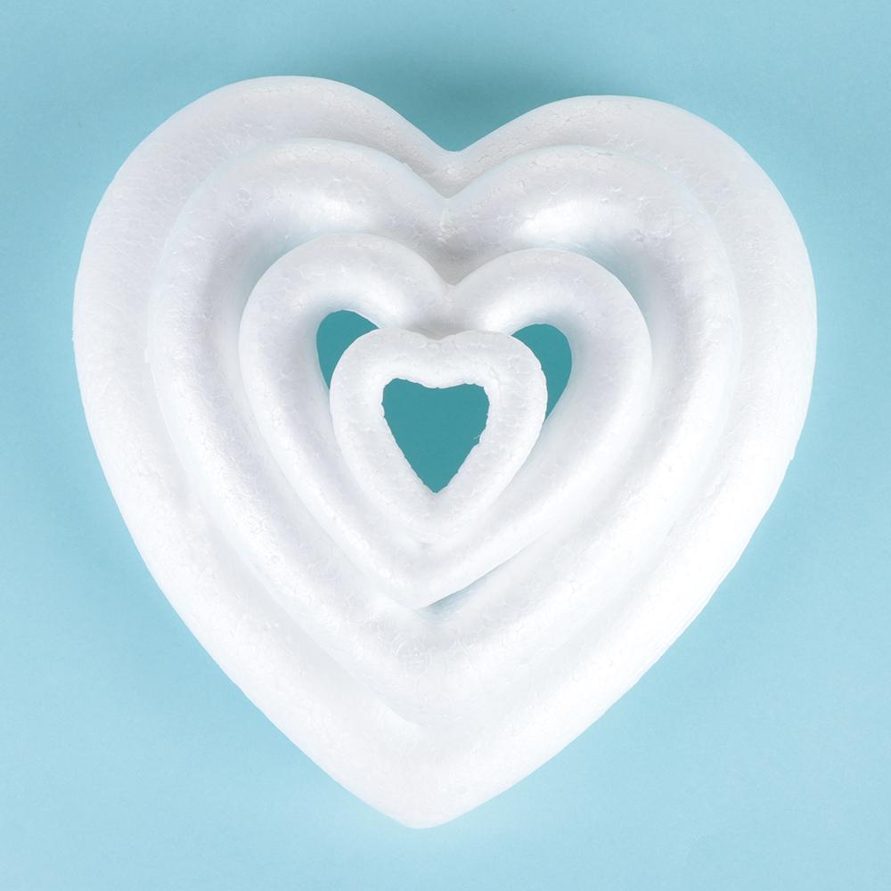 New Wedding Decor Hollow Valentine's Day Party Decoration White Craft Balls Heart Foam Mould
