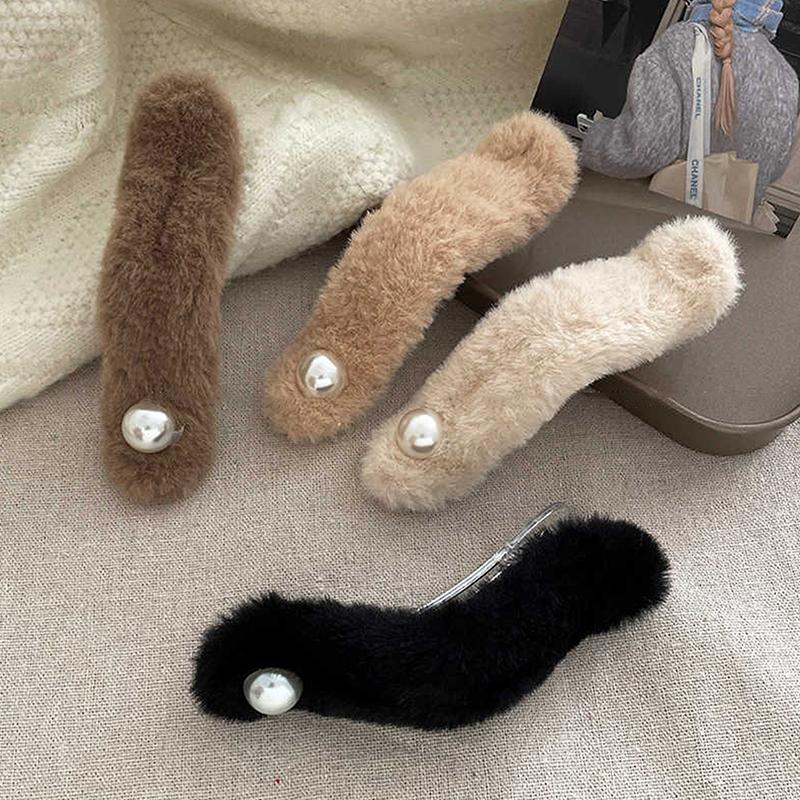 Плюшевая заколка-уточка, красная заколка для хвоста, заколки для волос для женщин, симпатичная праздничная корейская заколка для волос, аксессуары для волос