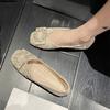 Женские туфли на плоской подошве 2024 года, новые осенние туфли с мягкой нескользящей подошвой, универсальные рабочие туфли с юбками, нежный ветер, женская обувь Doudou