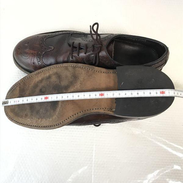 ANSI Z41 PT83 80-е Винтаж Кожа Стальной подносок Броги 9.5E 27.0-27.5 Коричневый(ИСПОЛЬЗОВАЛ)