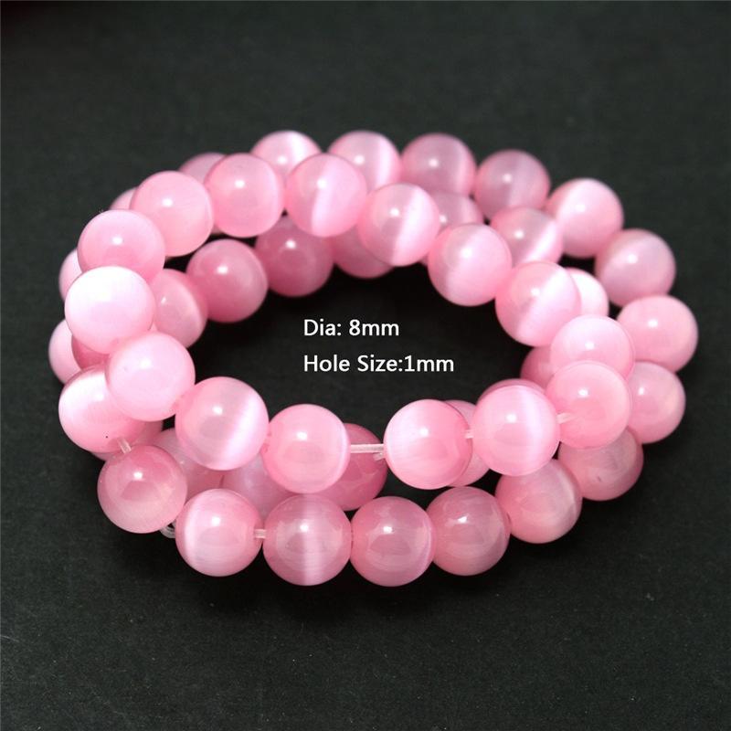 DIY 4 мм/6 мм/8 мм круглые натуральные опаловые разделители из кошачьего глаза свободные бусины для изготовления ювелирных изделий