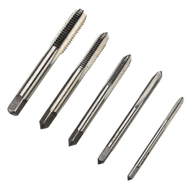5PCS/Set M3 M4 M5 M6 M8 Machine Spiral Point Straight Fluted Screw Thread Metric Plug Hand Tap Drill