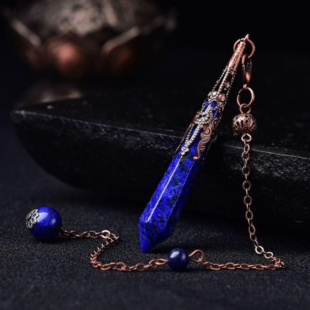 Energy Natural Crystal Pendulums Hexagon Cone Witch Spiritual Pendulos  Jewelry Gift
