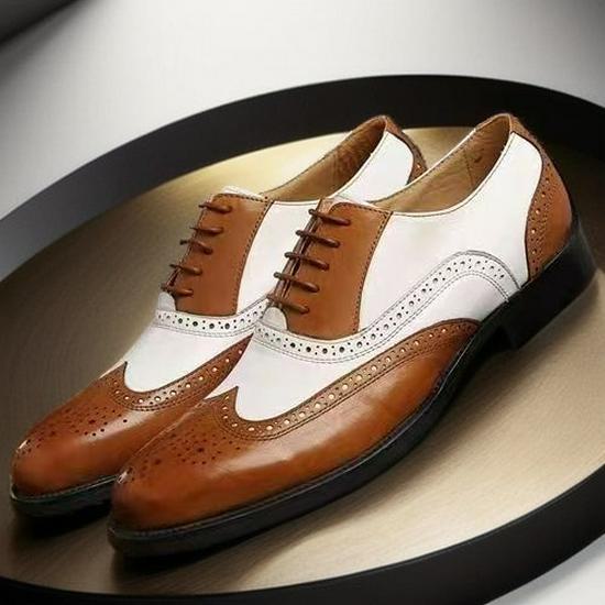 Мужские кожаные туфли-броги: Большие размеры, цветные блоки, модная официальная обувь