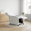 Massage Recliner White Faux Leather