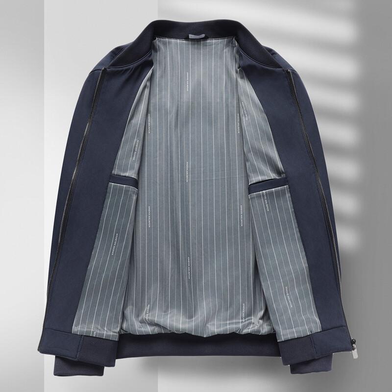 Весенняя Новая Мужская Куртка Деловая Повседневная Воротник-стойка Не требующая глажки Анти-сминаемость Модная Верхняя одежда Мужская Куртка