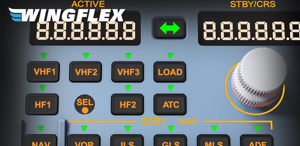 WINGFLEX A320 RMP CUBE Flight Simulation Flight Control for Airbus A320. Experience the Feel of a Real Airplane with Precise Control and