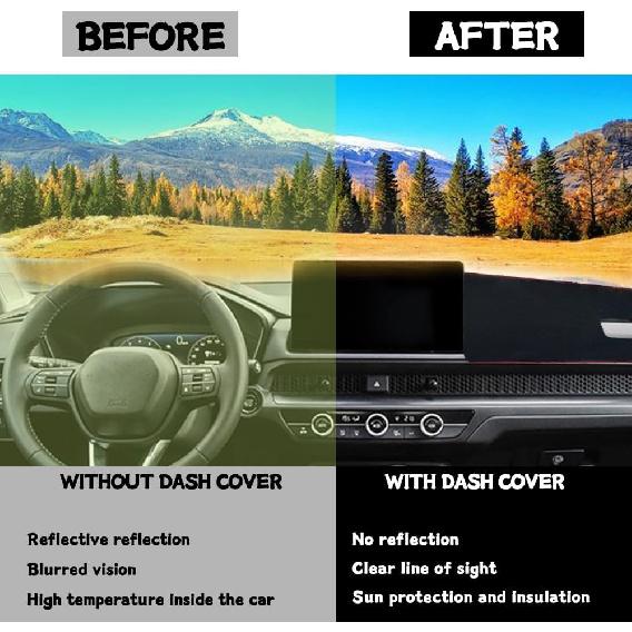 POSAID Накладка на панель приборов для Honda CRV 2024 2025 Коврик на панель приборов Подходит для Honda CR-V, Черный